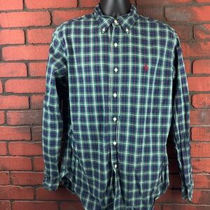 Ralph‎ Lauren Men's Large Classic Fit Plaid Button-Down Shirt – Casual, Preppy